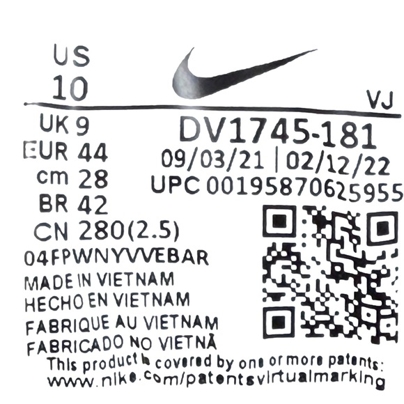 Nike zoom x invincible White Sneakers with Multicolor Accents size 10 - Picture 7 of 7